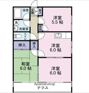 メゾンオルフェウス【1階】の間取り