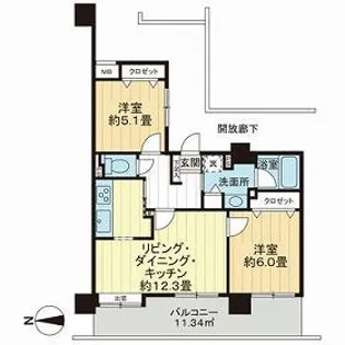 ライフプラザ横浜・瀬谷【5階】の間取り