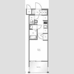 エステムプラザ横濱関内【6階】の間取り