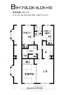 ドミールE東戸塚【5階】の間取り