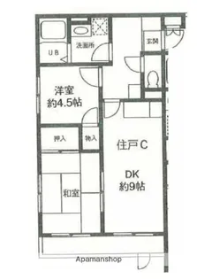山洋ハイツ【4階】の間取り
