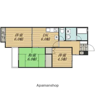 ピースフル湘南B棟【1階】の間取り