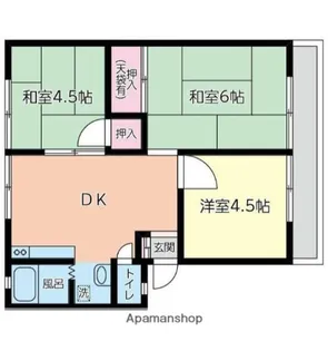 アオイハイツ【1階】の間取り