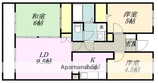 ノースバレー【4階】の間取り