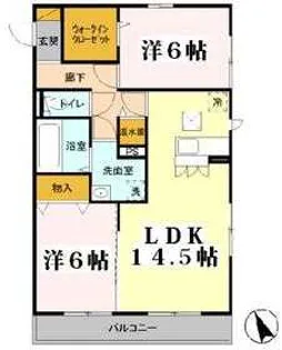 リベラマーロ【2階】の間取り