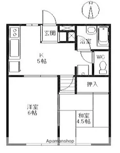 コーポマルマA【1階】の間取り