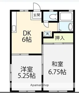グリンヒル山手(グリンヒルヤマテ)【2階】の間取り