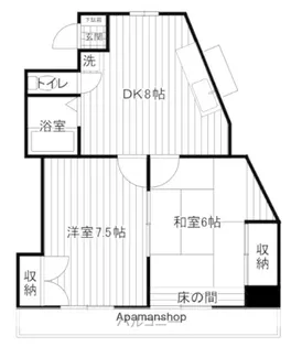 リバーハイム711【4階】の間取り