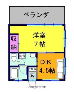 クレベール馬堀【3階】の間取り