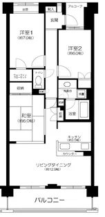 神奈川県横浜市鶴見区岸谷2丁目【マンション】の間取り