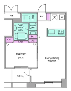 レジディア横濱馬車道【6階】の間取り