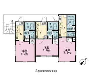 ダイアモンドレイク【1階】の間取り
