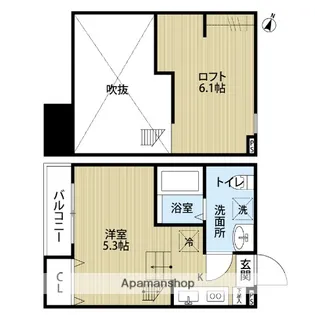 GRANDE MARE 鶴間【1階】の間取り