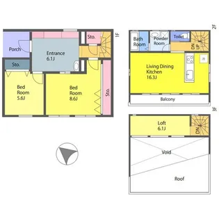 神奈川県横須賀市深田台【一戸建】の間取り