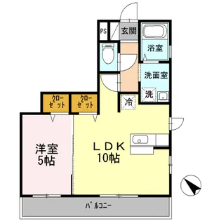 サニーウェル【3階】の間取り