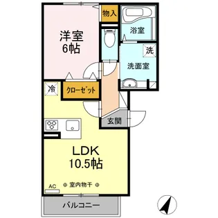 ウェルデンス東林間【3階】の間取り