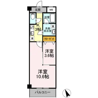 BELLA LUCE【202号室】の間取り