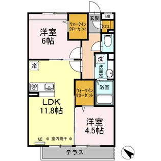 エクレール原宿【1階】の間取り