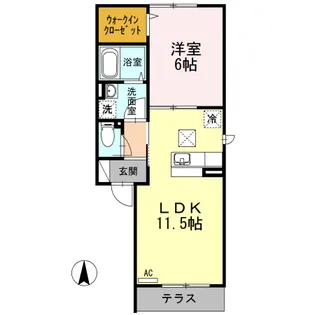 アレイ湘南【1階】の間取り