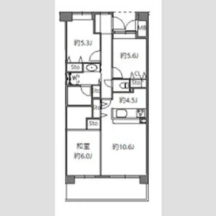 アソシエール溝の口【10階】の間取り