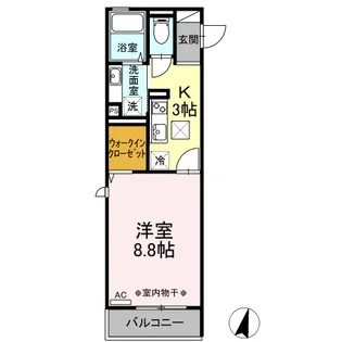 レスポワール ゼクス【1階】の間取り