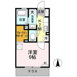 ハウス山吹林山【1階】の間取り