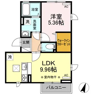 エクセル マルヤマ【1階】の間取り