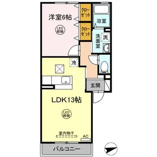 プリーマヴェール B【1階】の間取り