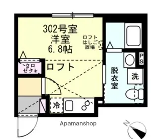 神奈川県川崎市中原区上平間【アパート】の間取り