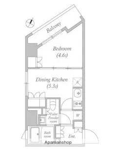 ラクレイス横濱関内【5階】の間取り