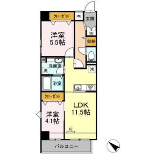 PLUMERIA【1階】の間取り