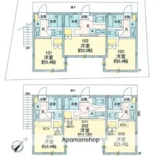 プランドール中山【2階】の間取り