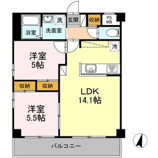 MOE MUSASHIKOSUGI【403号室】の間取り