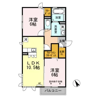パーシモン【2階】の間取り