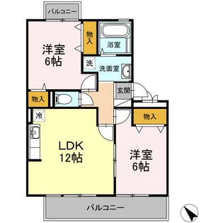 アルファタウン秦野新町 A【2階】の間取り