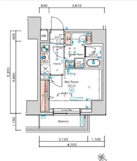 スクエアシティ横濱大通公園AZ【2階】の間取り