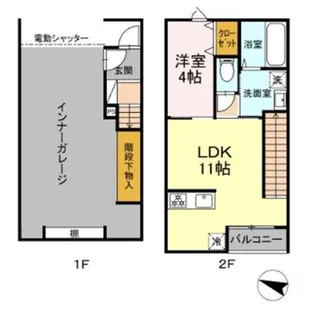 GARAGEクエスト【1階】の間取り