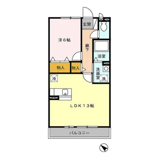 サンライズ上大岡【1階】の間取り