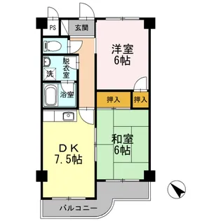 スカイプラザ【1階】の間取り
