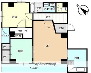 アークヒルズ横浜蒔田【6階】の間取り