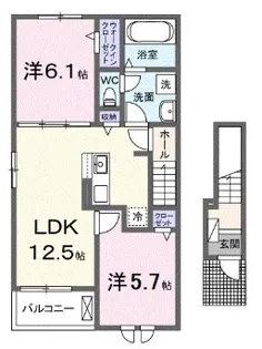 梅の木テラス【2階】の間取り