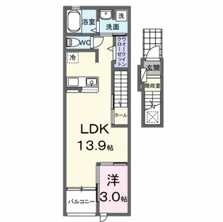 フォレストハイム【2階】の間取り