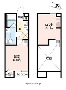サヴォイ東林間【2階】の間取り