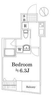 ラフィスタ横浜黄金町【2階】の間取り