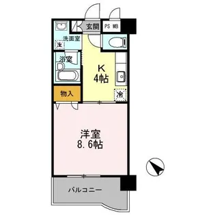 ルネス・カリヨン【3階】の間取り