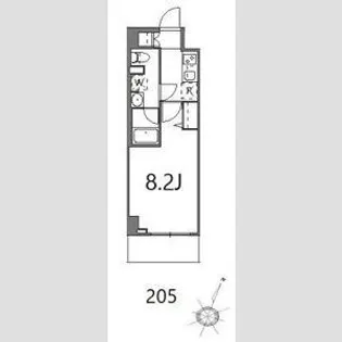 ティーステージジェイアール浜川崎【2階】の間取り