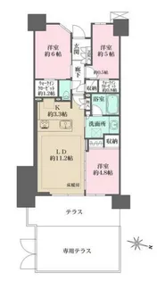 ガーデングランデ横浜戸塚コージーグランデ【1階】の間取り