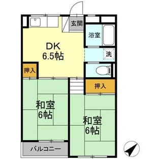グリーンハウスクスノキ【2階】の間取り