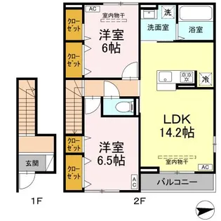 オリエンタルドエル I【2階】の間取り