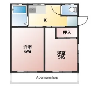 ビューハイツ【1階】の間取り